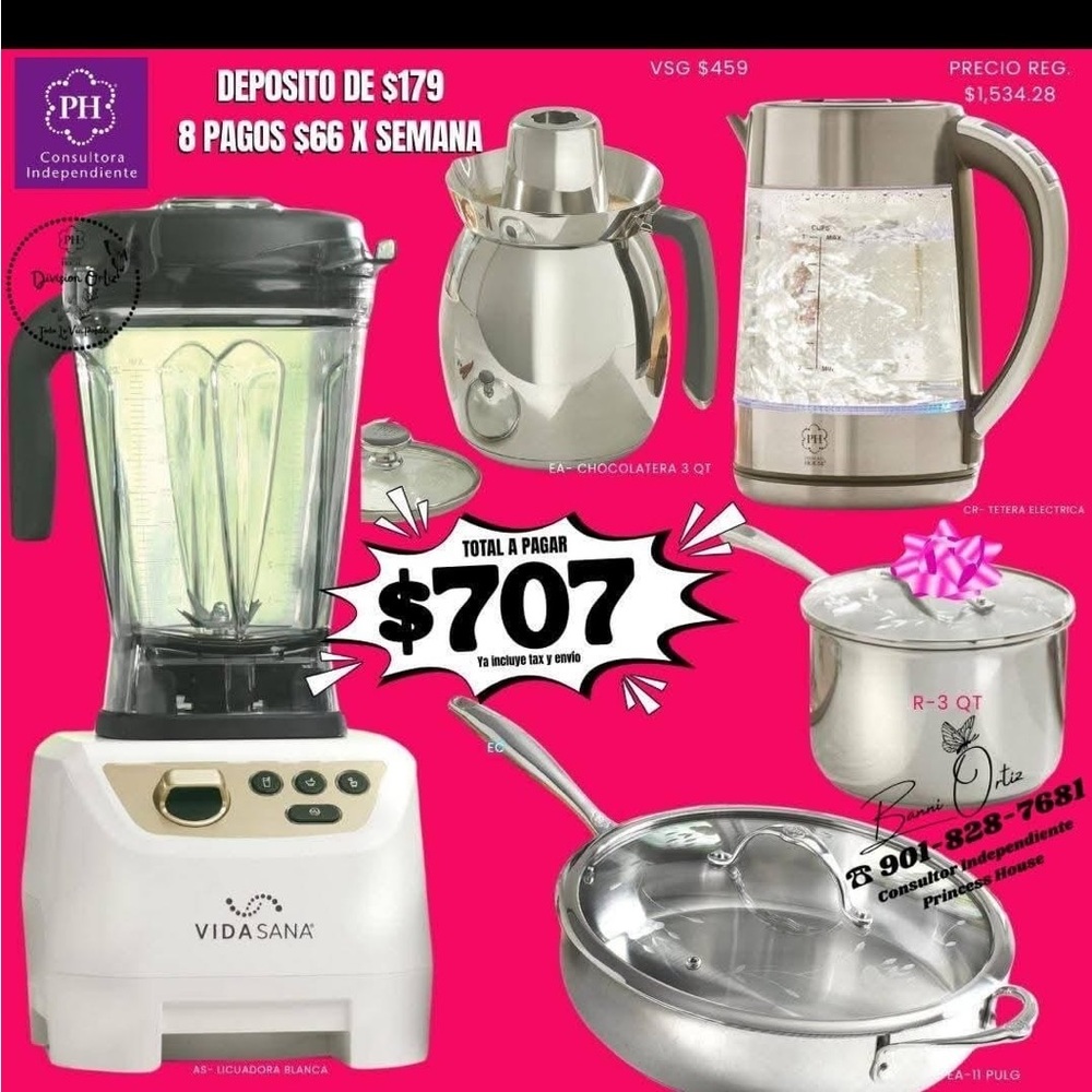 Princess House Kitchen Appliance Set - Silver and Black